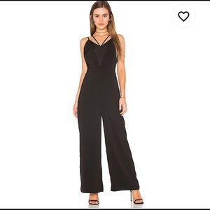 NWT J.O.A Wide Leg Sleeveless Jumpsuit in Black